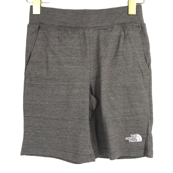 The North Face Boys Tri-Blend Grey Heather Shorts L Elastic Drawstring Waist NWT - Picture 1 of 9